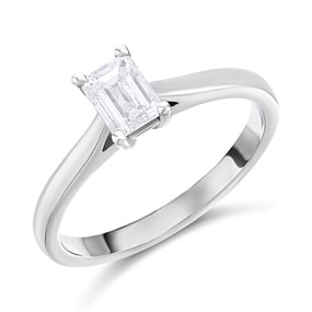 Platinum Diamond Solitaire Engagement Ring - 80pts - K/VS1 - H08348