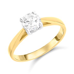 18ct Yellow Gold Diamond Solitaire Engagement Ring - 96pts - E/I2 - H09151