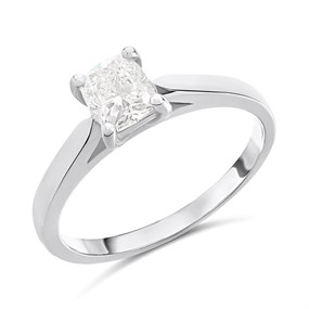 Platinum Diamond Solitaire Engagement Ring - 90pts - Certificated - H09200