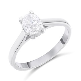 Platinum Diamond Solitaire Engagement Ring - 90pts - L/VS1 - H09262