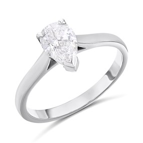 Platinum Diamond Solitaire Engagement Ring - 96pts - F/SI2 - H09277