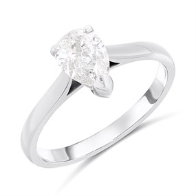 18ct White Gold Diamond Solitaire Engagement Ring - 1ct - I/I2 - H101266