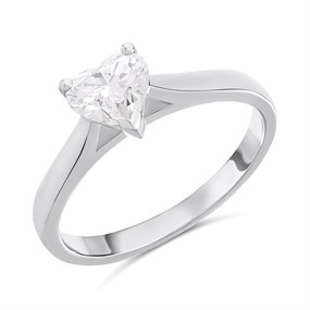 Platinum Diamond Solitaire Engagement Ring - 1.02ct - Certificated - H101637