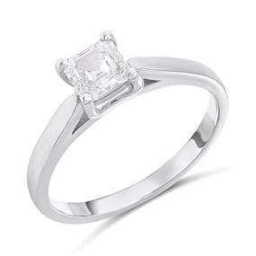 Platinum Diamond Solitaire Engagement Ring - 1.01ct - F/SI1 - H101759