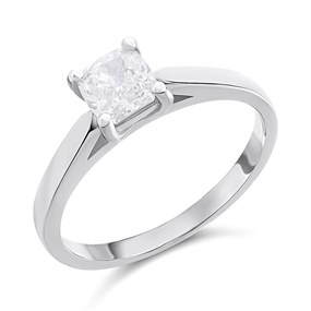 Platinum Diamond Solitaire Engagement Ring - 1.05ct - H/SI2 - H101826