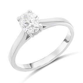 Platinum Diamond Solitaire Engagement Ring - 1.01ct - L/SI1 - H101852