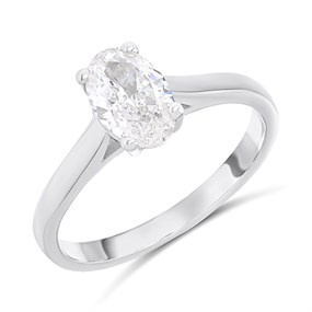 Platinum Diamond Solitaire Engagement Ring - 1.01ct - I/SI1 - H101857