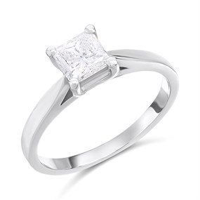 Platinum Diamond Solitaire Engagement Ring - 1.01ct - E/SI1 - H101862