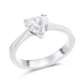 18ct White Gold Diamond Solitaire Engagement Ring - 1.07ct - I/I2 - H10507