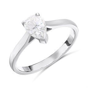 Platinum Diamond Solitaire Engagement Ring - 1.02ct - J/I1 - H10601