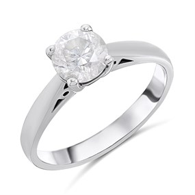18ct White Gold Diamond Solitaire Engagement Ring - 1.16ct - I/I2 - H1112