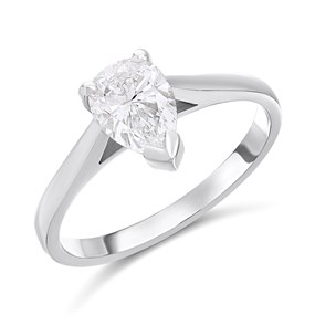 Platinum Diamond Solitaire Engagement Ring - 1.17ct - G/VS2 - H11259