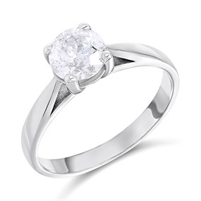 18ct White Gold Diamond Solitaire Engagement Ring - 1.2ct - H/I2 - H12101