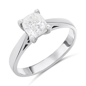 18ct White Gold Diamond Solitaire Engagement Ring - 1.23ct - I/I2 - H12139