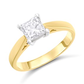18ct Yellow Gold Diamond Solitaire Engagement Ring - 1.31ct - G/I2 - H1334