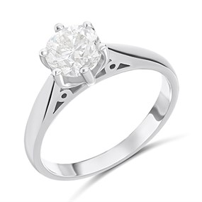 Platinum Diamond Solitaire Engagement Ring - 1.5ct - M/VS2 - H15104