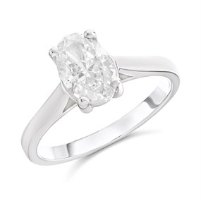 Platinum Diamond Solitaire Engagement Ring - 1.51ct - H/I2 - H15112
