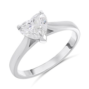 Platinum Diamond Solitaire Engagement Ring - 1.5ct - J/SI2 - H15117