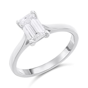 Platinum Diamond Solitaire Engagement Ring - 1.5ct - I/SI2 - H15121