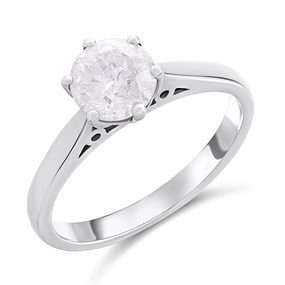 Platinum Diamond Solitaire Engagement Ring - 1.54ct - H/I3 - H1525
