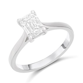 Platinum Diamond Solitaire Engagement Ring - 1.5ct - Certificated - H1594