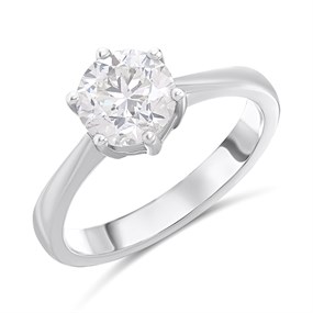 Platinum Diamond Solitaire Engagement Ring - 1.7ct - I/I1 - H1701
