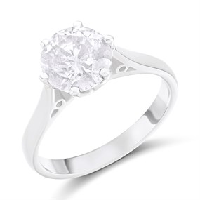 Platinum Diamond Solitaire Engagement Ring - 2.33ct - L/I2 - H2023