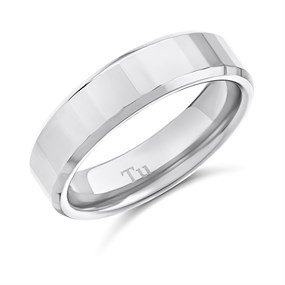 Tungsten Vertical Pattern Ring - J0910