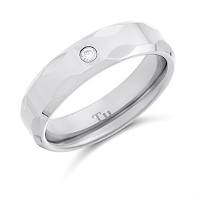 Tungsten Lab Grown Diamond Ring - J0911