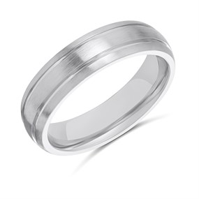 Cobalt Double Line 6mm Band Ring - J1202