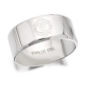 Stainless Steel Manchester United FC Band Ring - J2190
