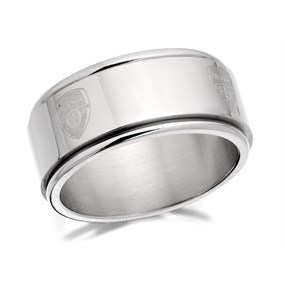 Stainless Steel Arsenal FC Spinner Ring - J2391