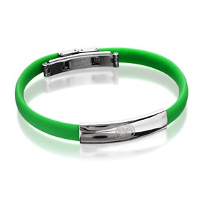 Green Silicon Celtic FC Crest Bracelet - J2912