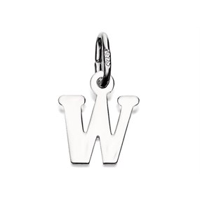 Silver Initial W - J3747