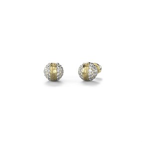 GUESS JUBE04459JWYGT/U Gold Tone Crystal Ball Earrings - J42249