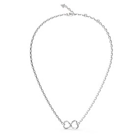GUESS JUBN04616JWRHT/U Silver Tone Hearts Necklace - J42251