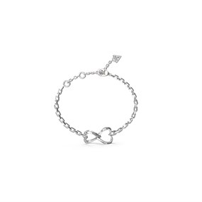 Guess JUBB04618JWRHL Silver Tone Hearts Bracelet - J42252