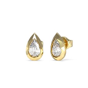 Guess UBE05247YG Gold Tone Crystal Stud Earrings - J42262
