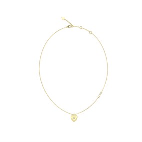Guess UBN05056YG Gold Tone Crystal Heart Necklace - J42270