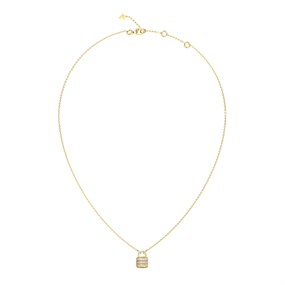 Guess JUBN05417YG  Gold Tone Crystal Padlock Necklet - J42295