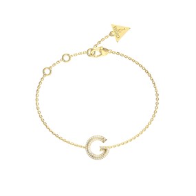Guess JUBB05442YG Gold Tone Crystal G Bracelet - J42298