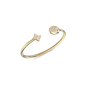 Guess JUBB06472JWYGL Gold Tone Crystal Bangle - J42353