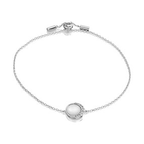 Fossil JFS00578040 Silver Mother Of Pearl And Cubic Zirconia Bracelet - J4892