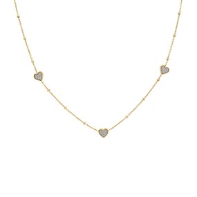 Fossil JF03942710 Yellow IP Heart Necklace - J49268