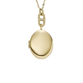 Fossil JF04426710 Yellow IP Stainless Steel Locket - J49321