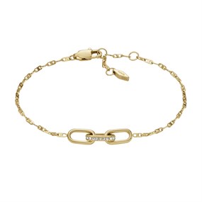 Fossil JF04525710 Yellow IP Cubic Zirconia Bracelet - J49333