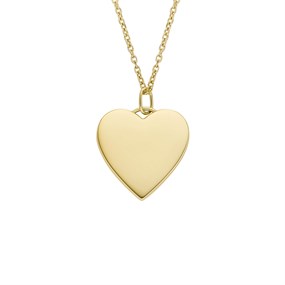 Fossil JF04689710 Yellow IP Heart Necklace - J49342