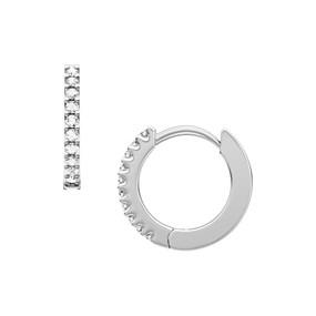 Fossil JA7347040 Silver Tone Huggie Earrings - J49446