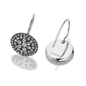 Fossil JF00134040 Glitz Crystal Disc Hook Wire Earrings - J4948