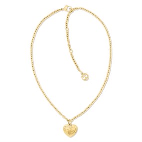 Tommy Hilfiger 2781091 Stainless Steel Gold Tone Heart Necklace - J7394